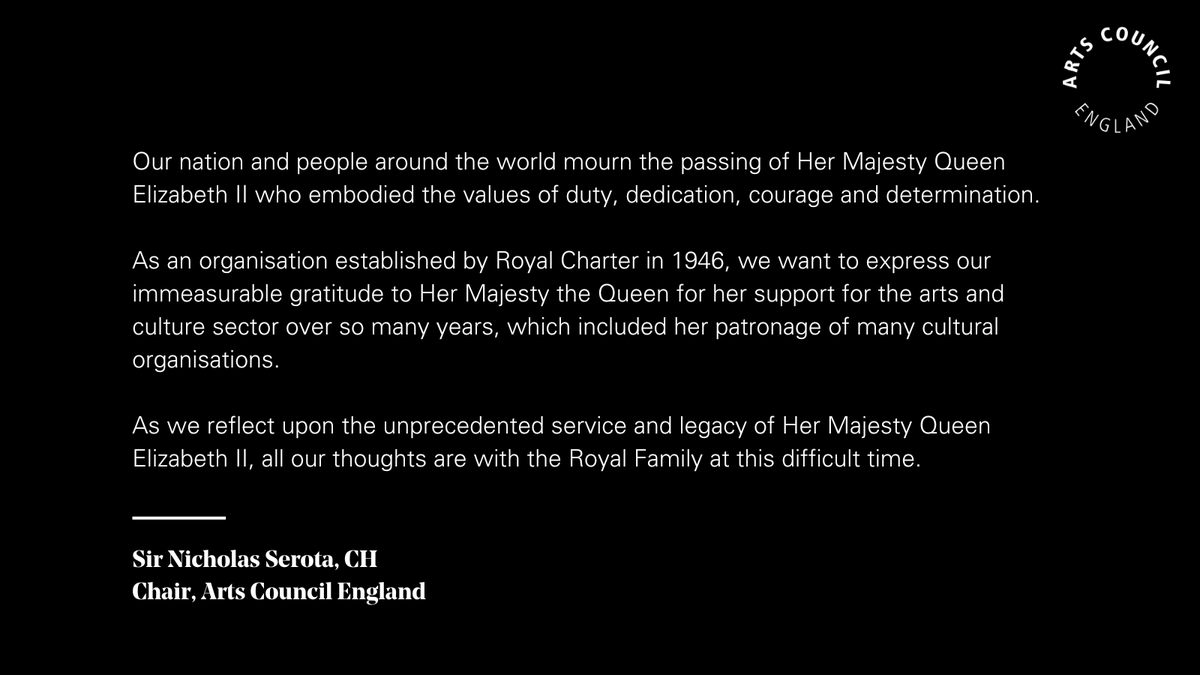 A statement on the passing of Her Majest...