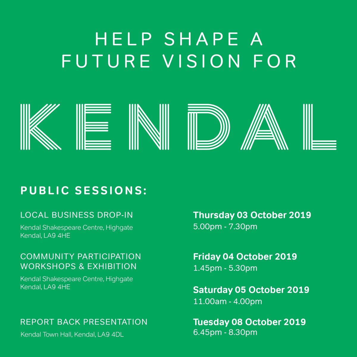 Help shape a future Vision for #Kendal! ...