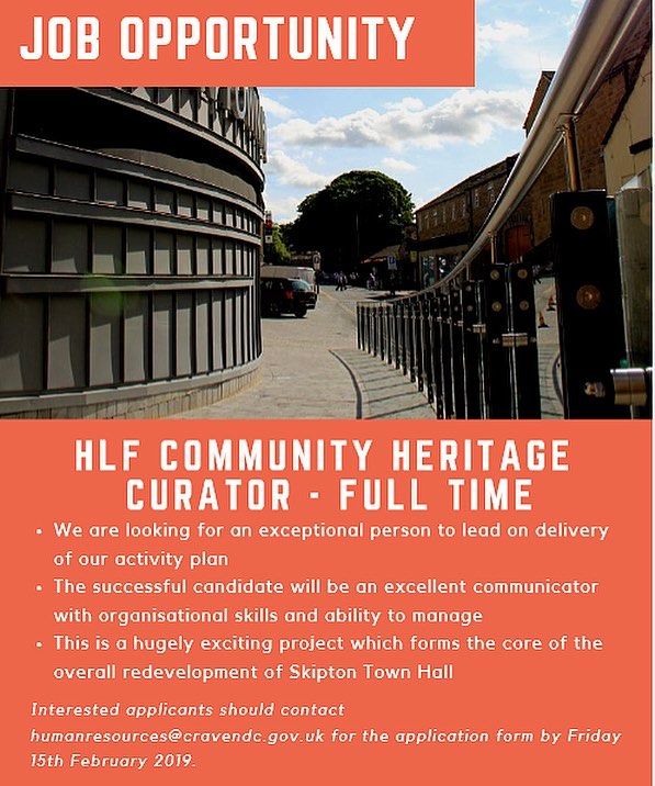 Job opportunity at Craven Museum & Gallery! Contact Human Re...
