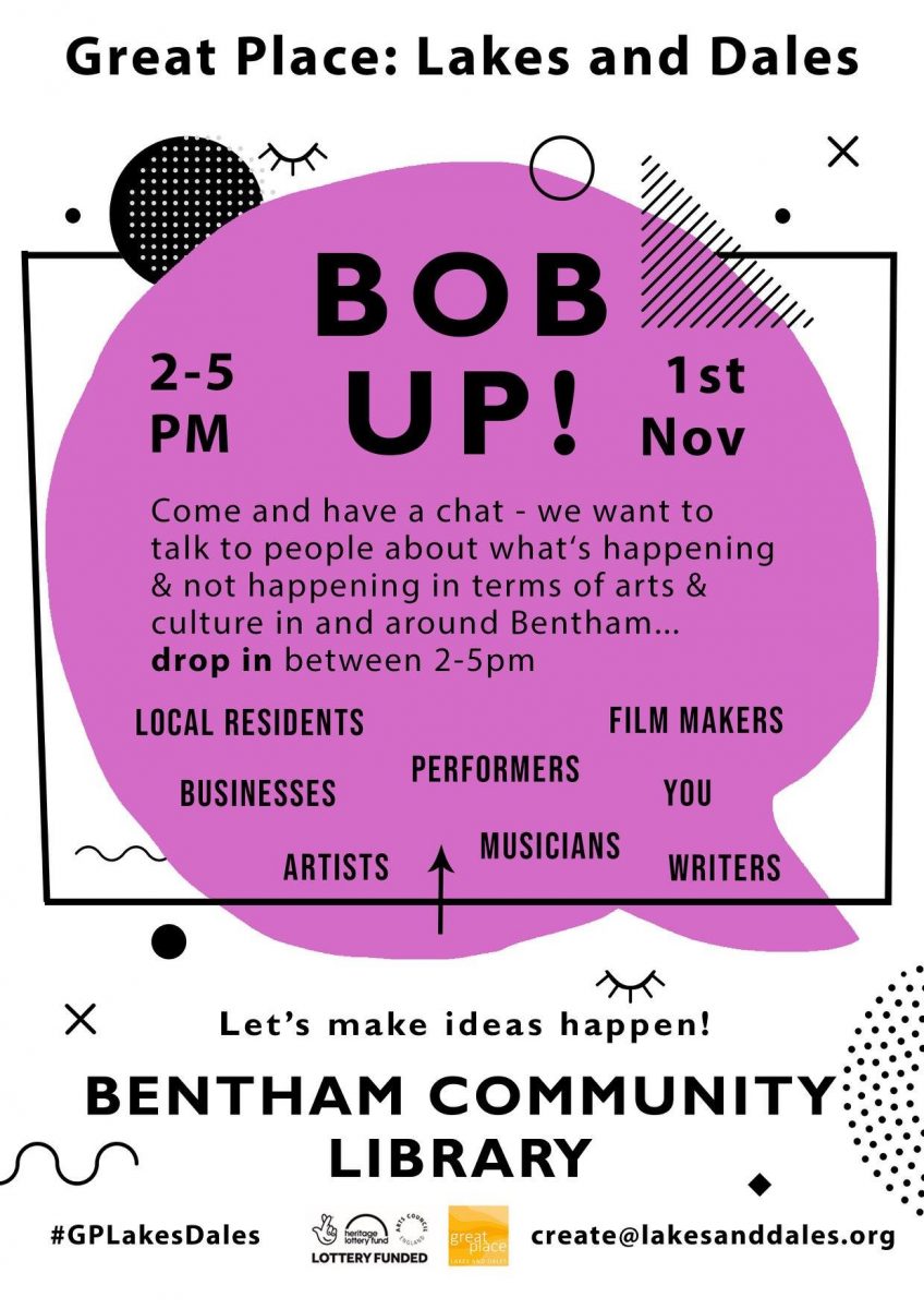 Join Emily & France-Leigh for our Bob Up drop in Join Emily & France-Leigh for our Bob Up drop in