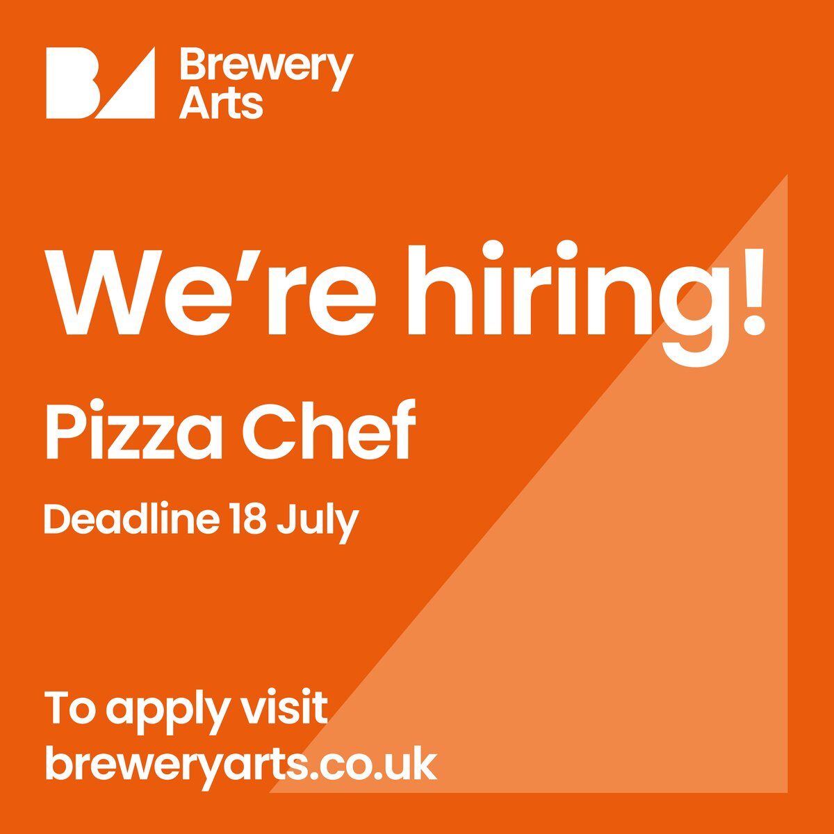 Recruiting! A Pizza Chef to join our fa...