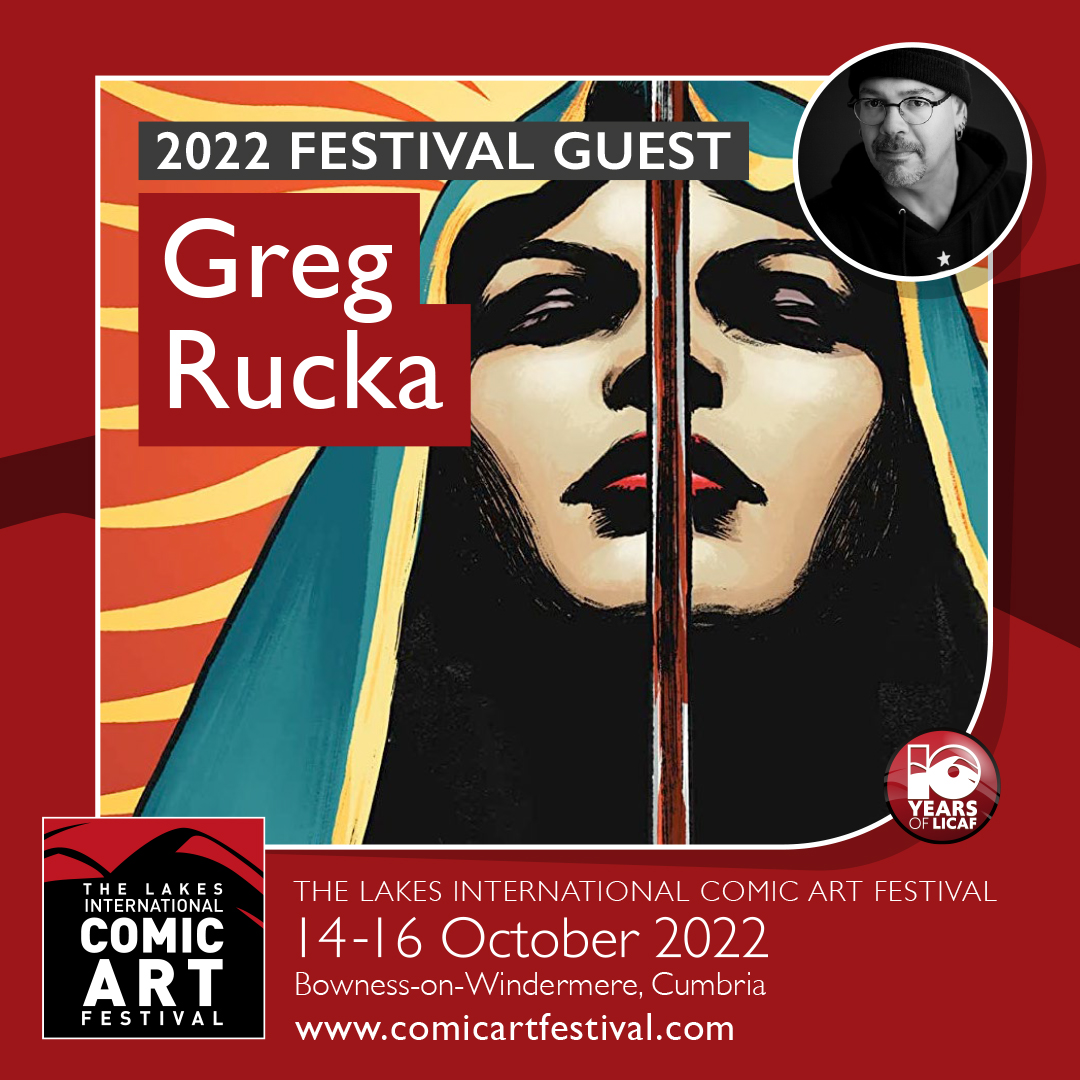 So excited that Greg Rucka is a guest at...
