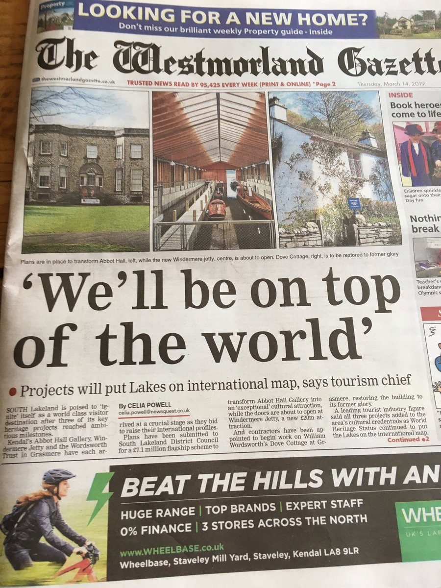 Thanks @gazettenewsdesk - front page of ...