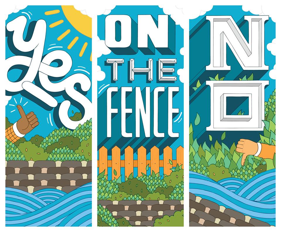 YES - ON THE FENCE - NO Illustrated le... YES - ON THE FENCE - NO Illustrated le...