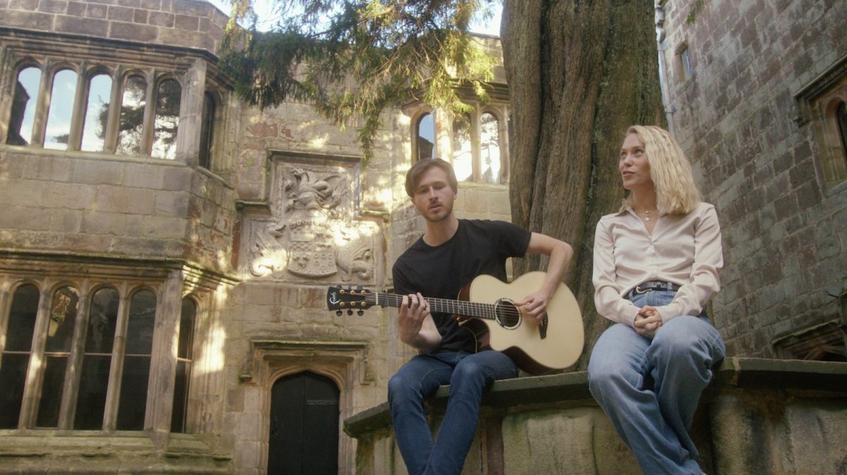 matthew and rose performing in skipton castle